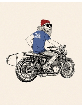 TEETOWN - T SHIRT HOMME - Grand père cool - Biker Bike