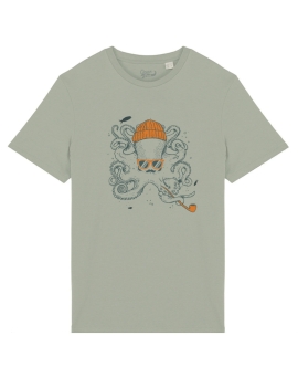 T-shirt Octopus vert homme