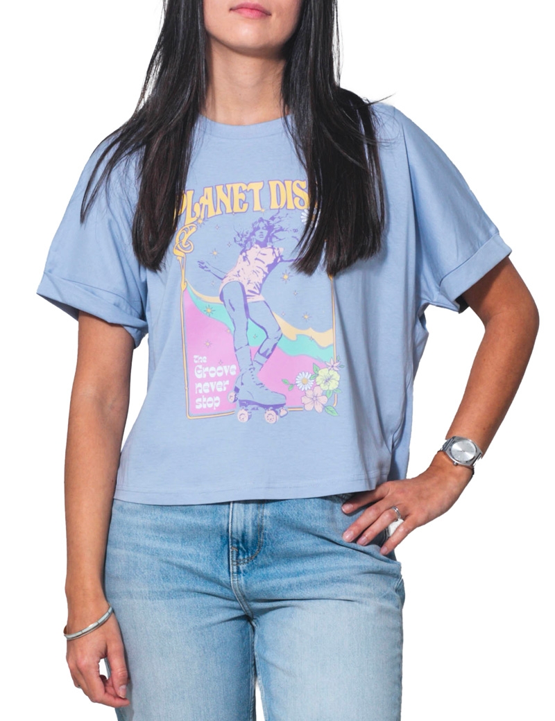 T-Shirt femme Disco Roller lilas