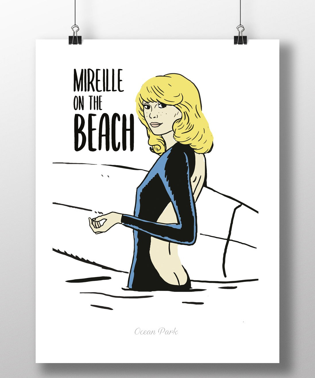 Affiche Mireille à la plage
