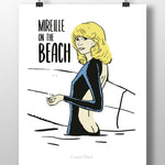 Affiche Mireille à la plage