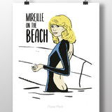 Affiche Mireille à la plage