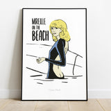 Affiche Mireille à la plage