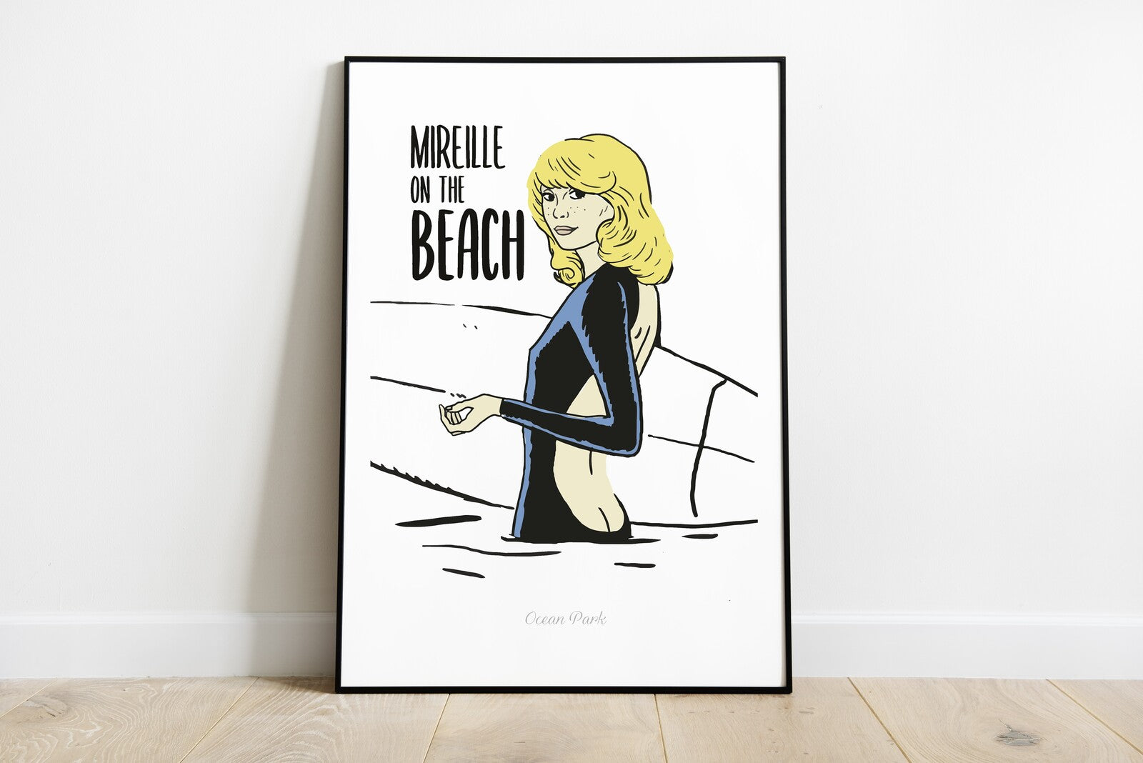 Affiche Mireille à la plage