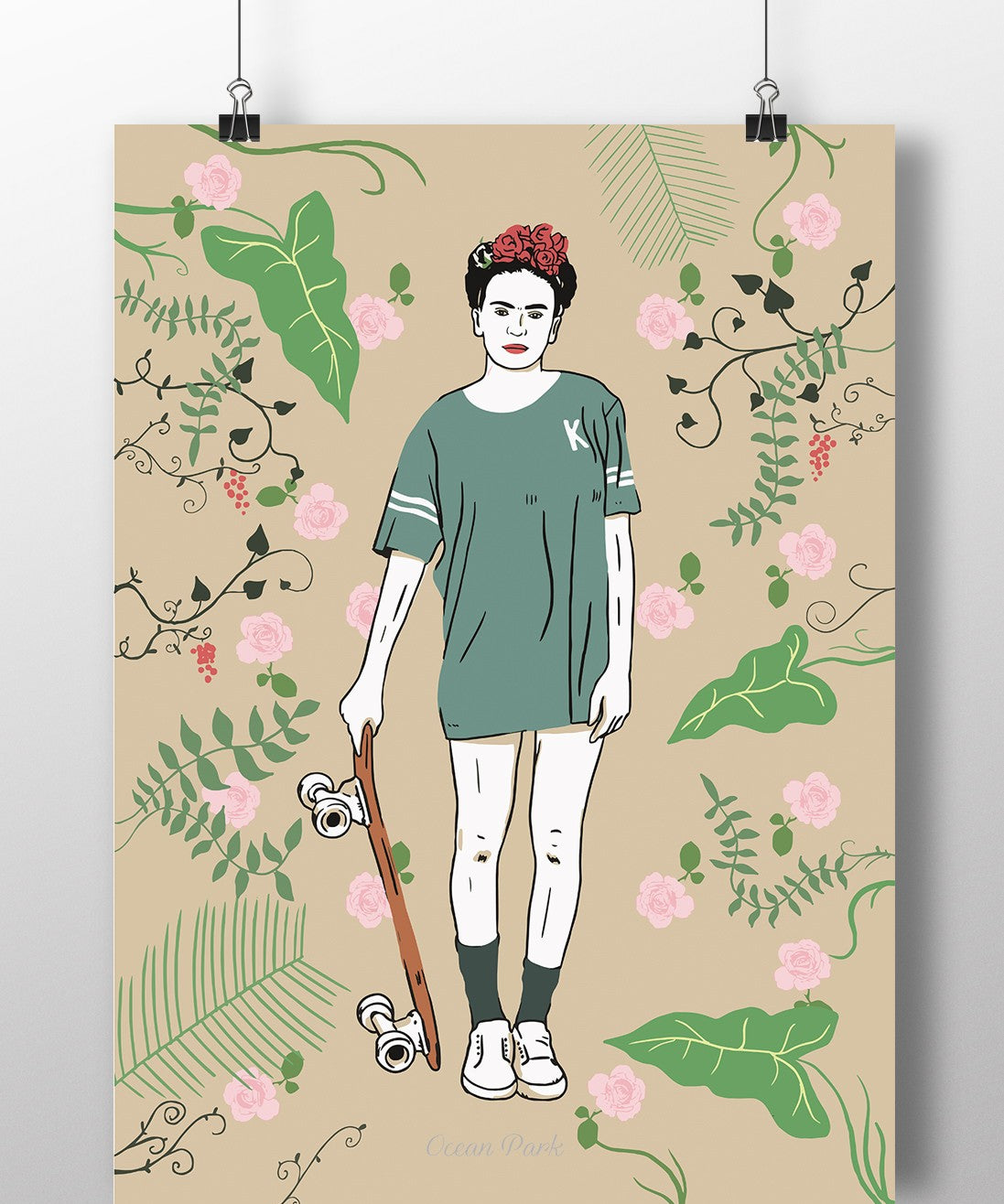 Affiche  frida kahlo skate