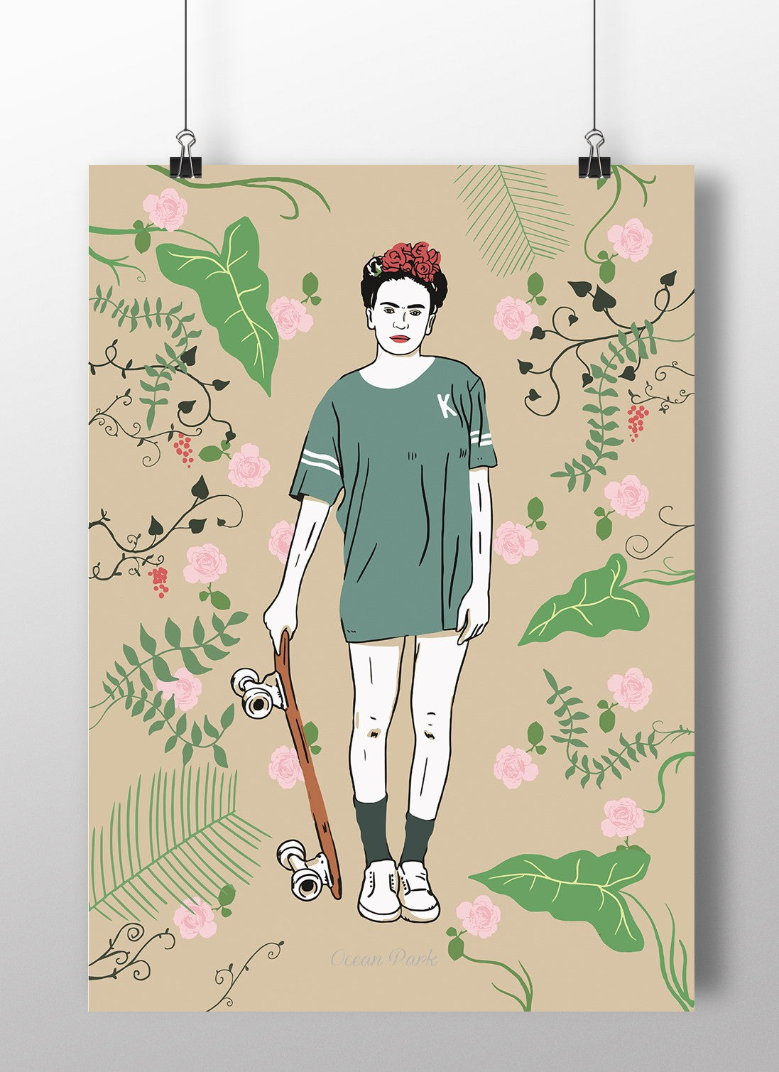 Affiche  frida kahlo skate