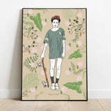Affiche  frida kahlo skate