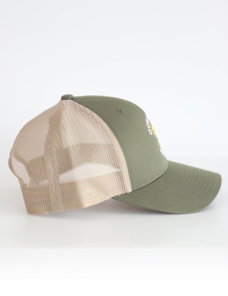 Casquette Trucker LOGO Kaki/beige