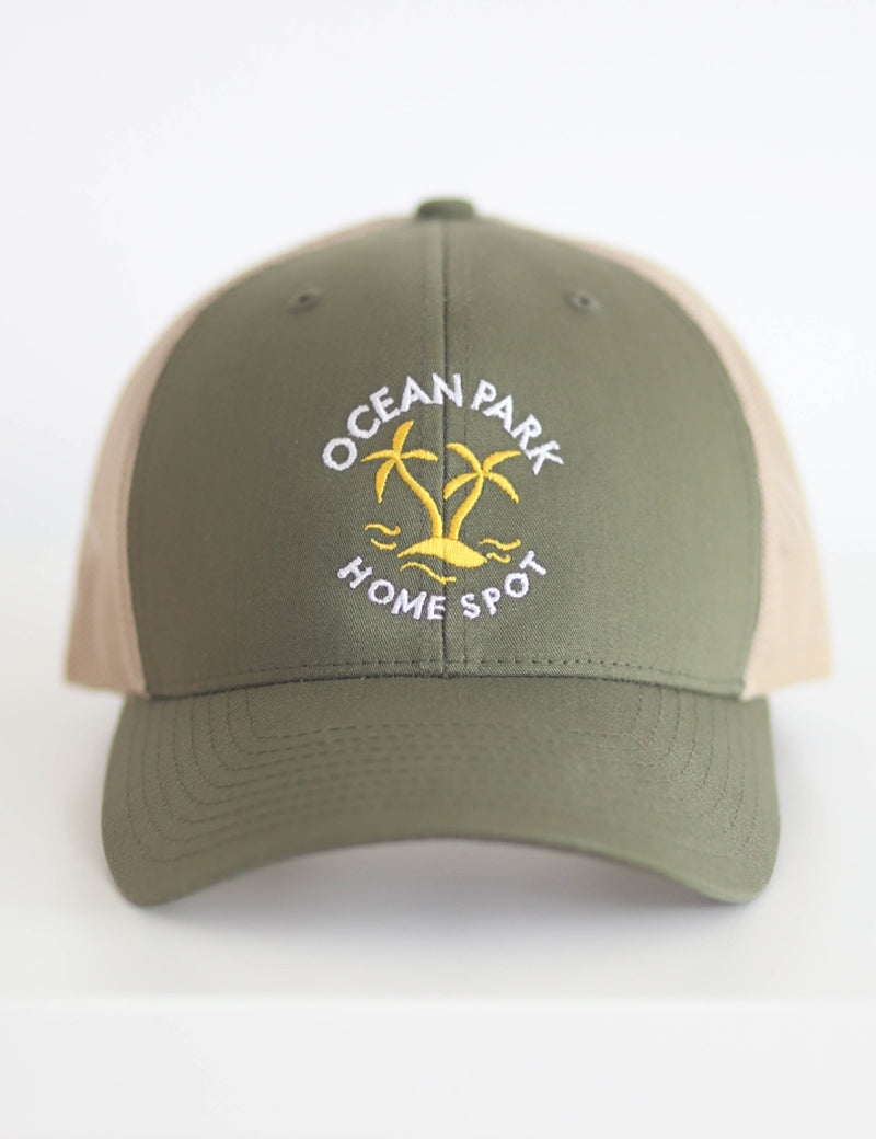 Casquette Trucker LOGO Kaki/beige