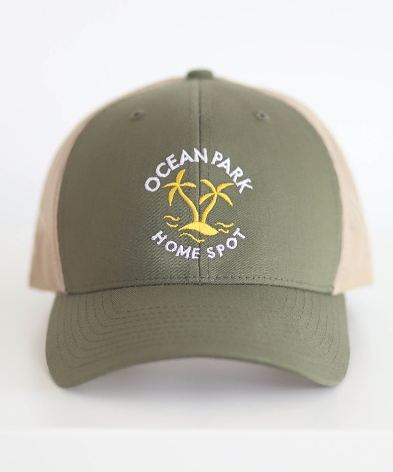 Casquette Trucker LOGO Kaki/beige