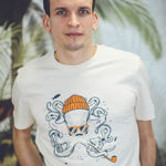 T-shirt octopus Beige