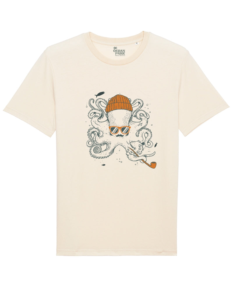 T-shirt octopus Beige