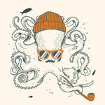 T-shirt octopus Beige