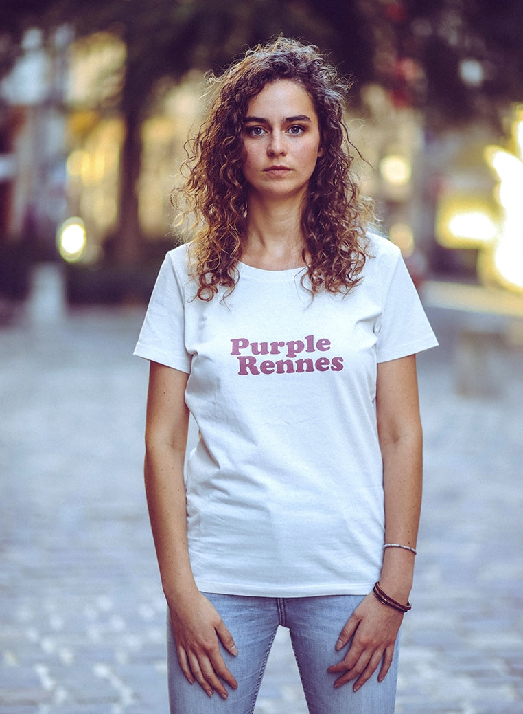 T-shirt Purple Rennes ivoire femme