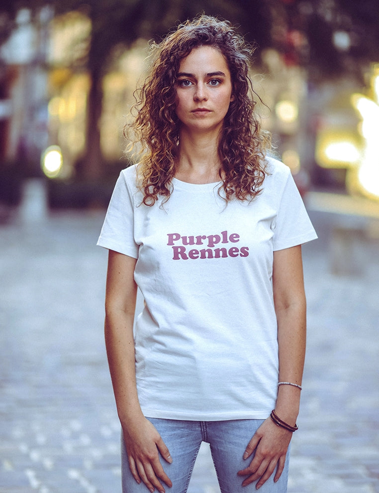 T-shirt Purple Rennes ivoire femme