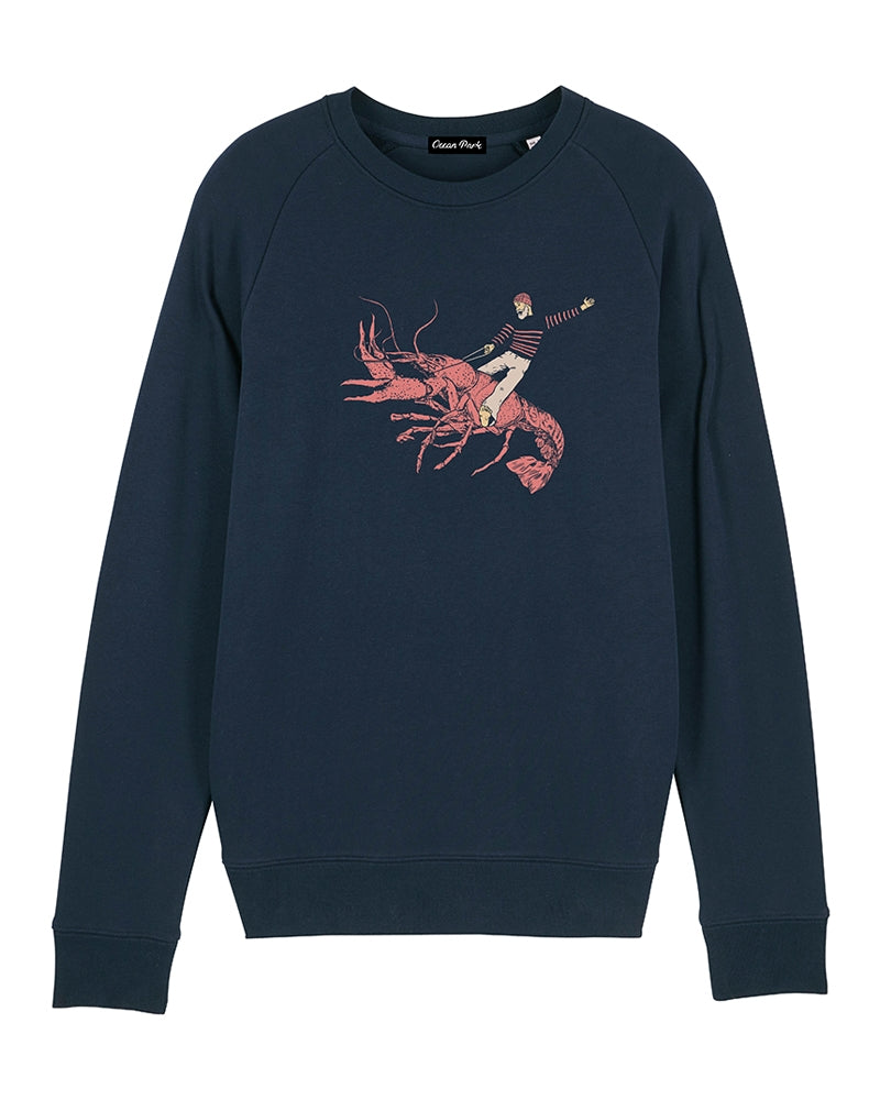 Sweat-shirt Homard Bleu