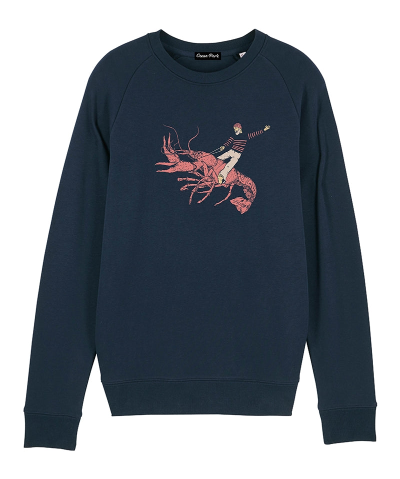 Sweat-shirt Homard Bleu