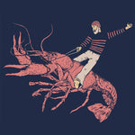 Sweat-shirt Homard Bleu
