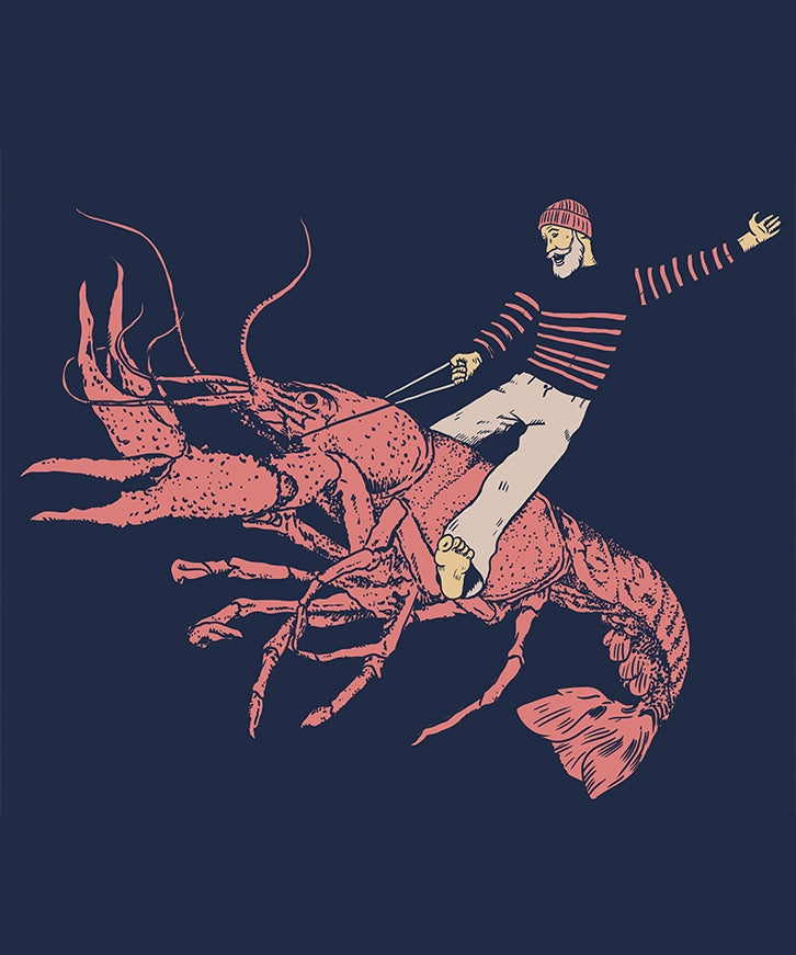Sweat-shirt Homard Bleu