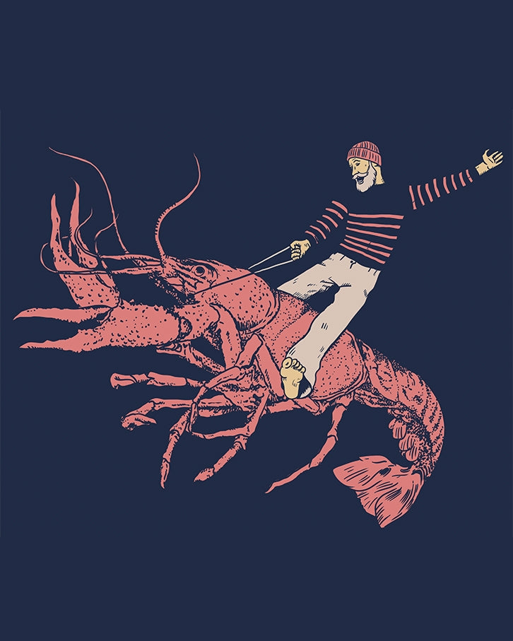 Sweat-shirt Homard Bleu