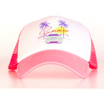 Casquette Summer rose/blanc