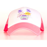 Casquette Summer rose/blanc