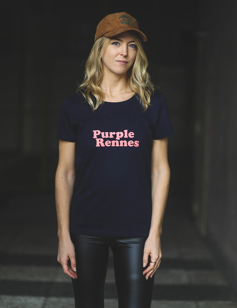 T-shirt Purple Rennes Navy Femme