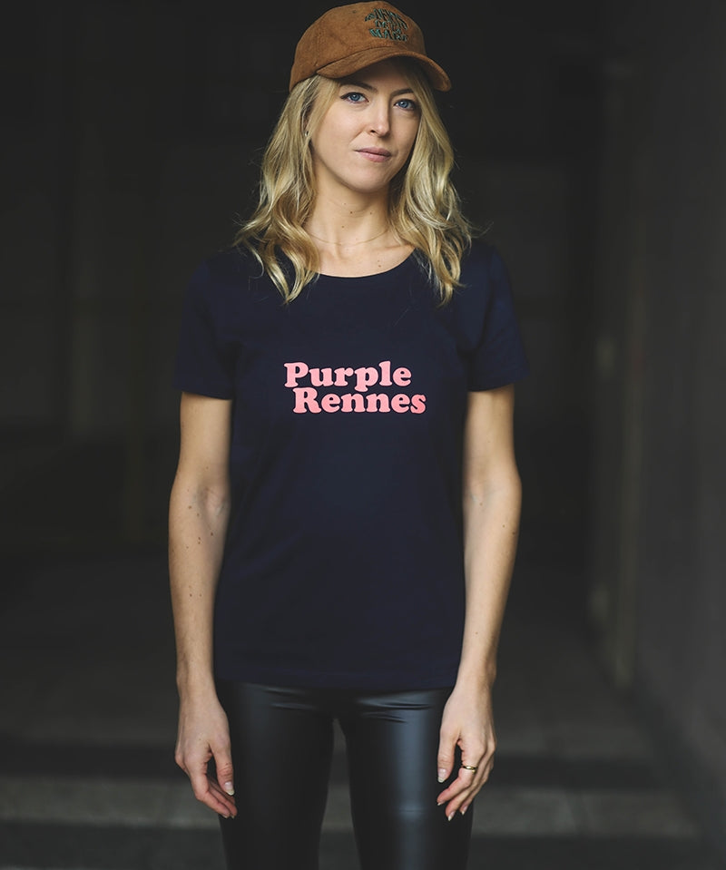 T-shirt Purple Rennes Navy Femme