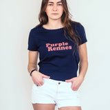 T-shirt Purple Rennes Navy Femme
