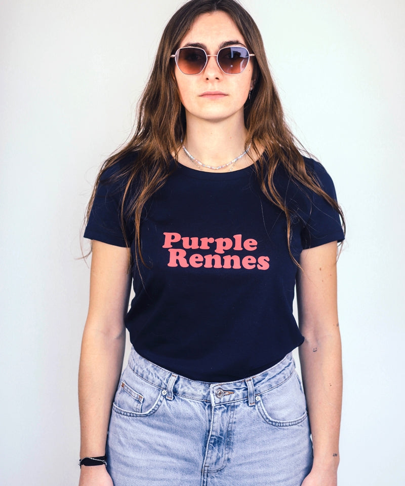 T-shirt Purple Rennes Navy Femme