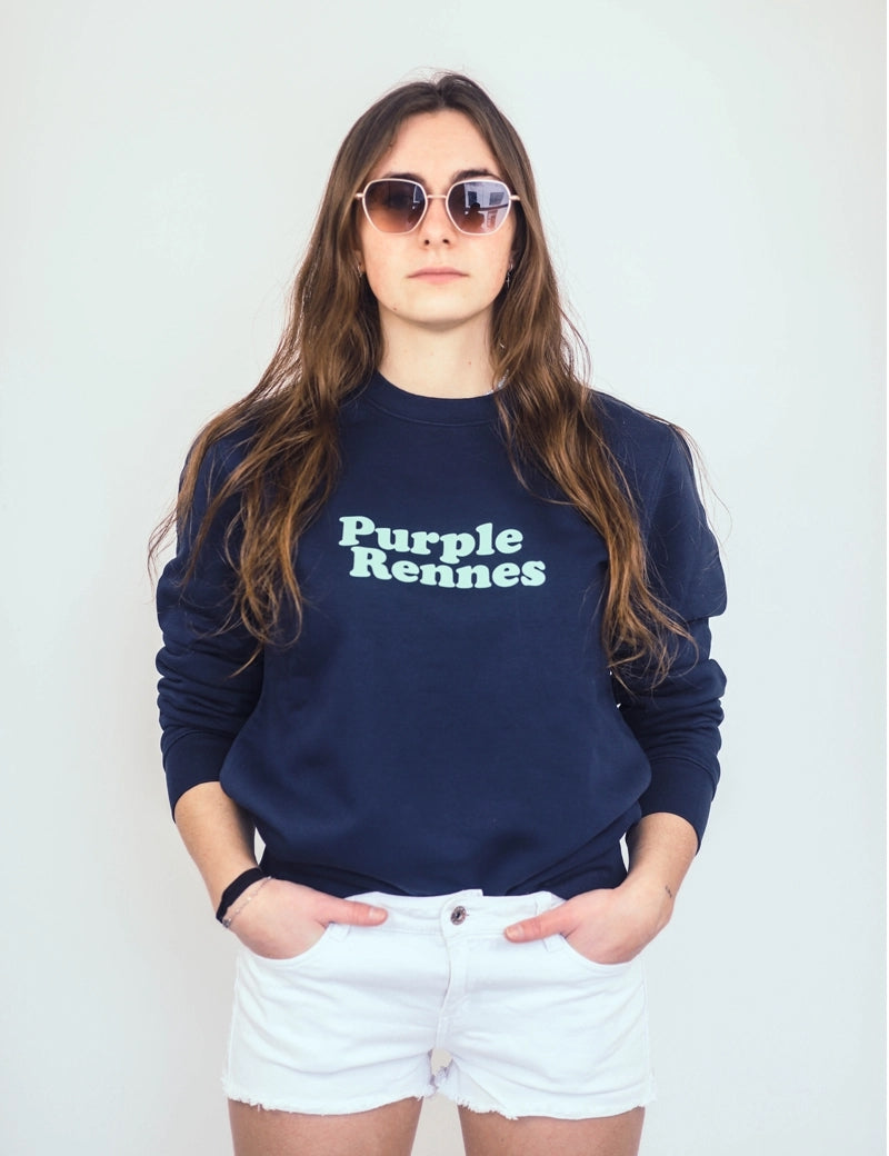 Sweat-shirt Purple Rennes Navy