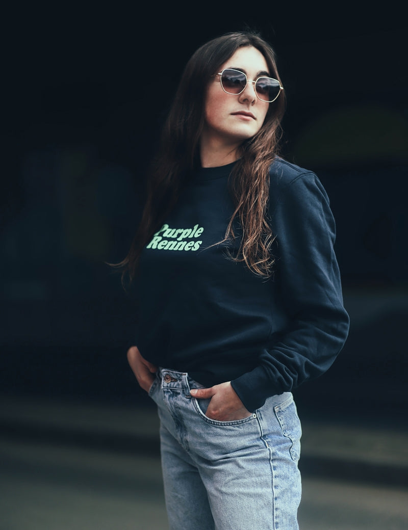 Sweat-shirt Purple Rennes Navy