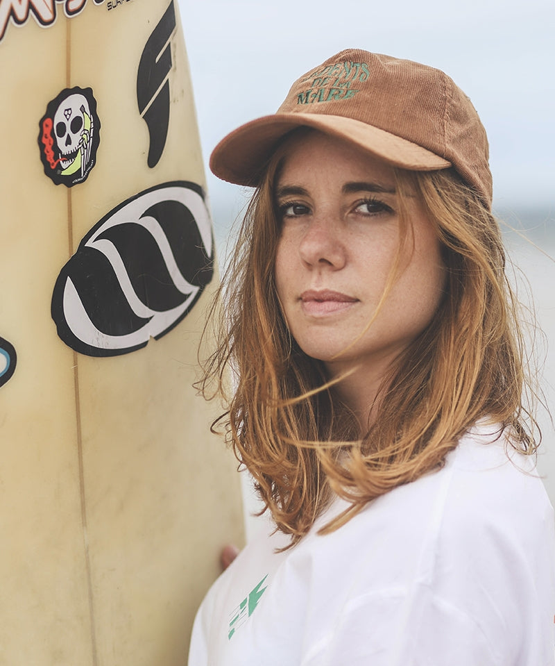 Casquette velours camel