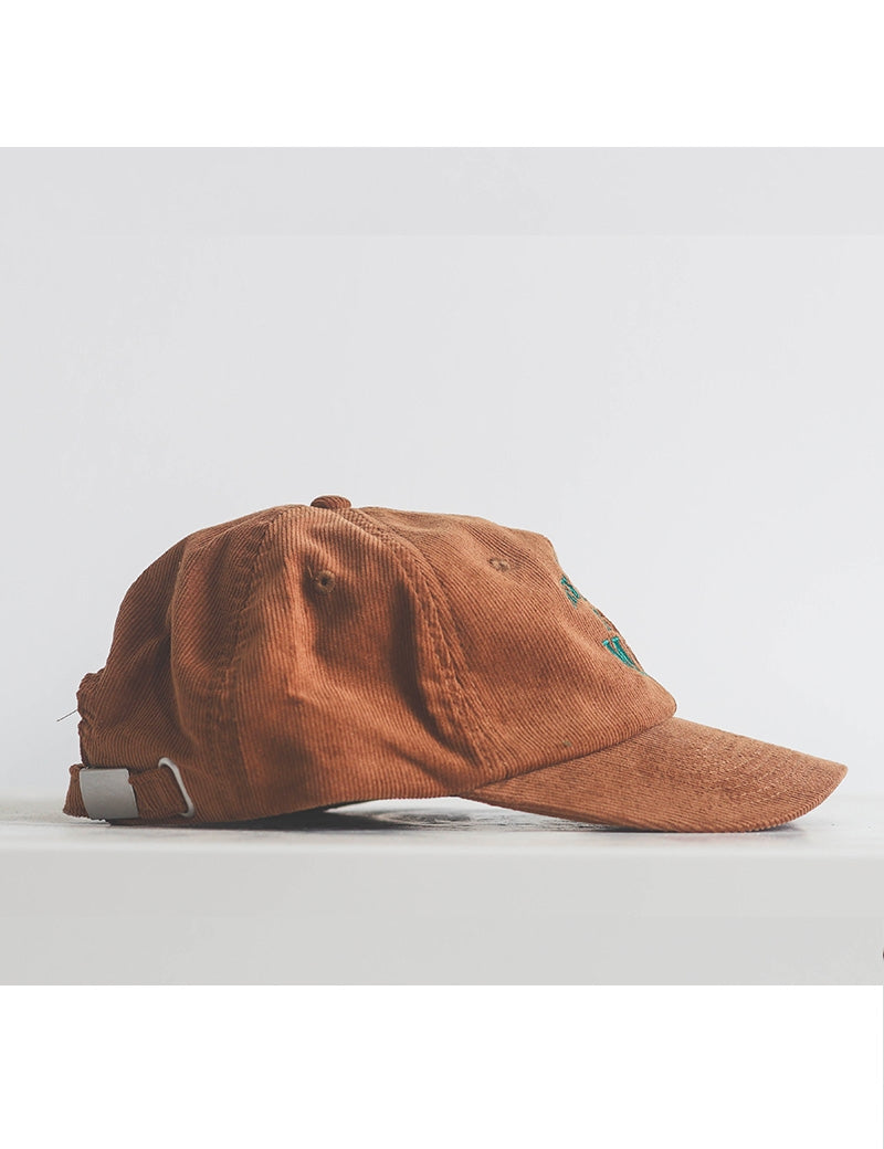 Casquette velours camel