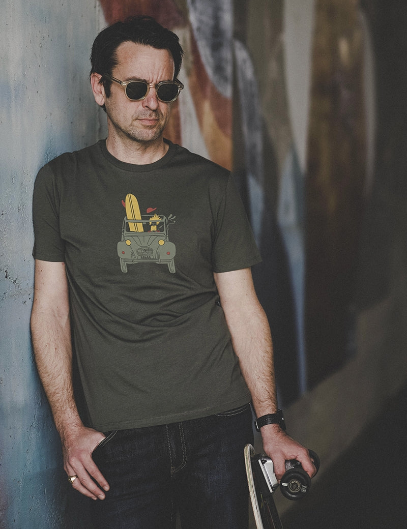 T-Shirt relax khaki homme