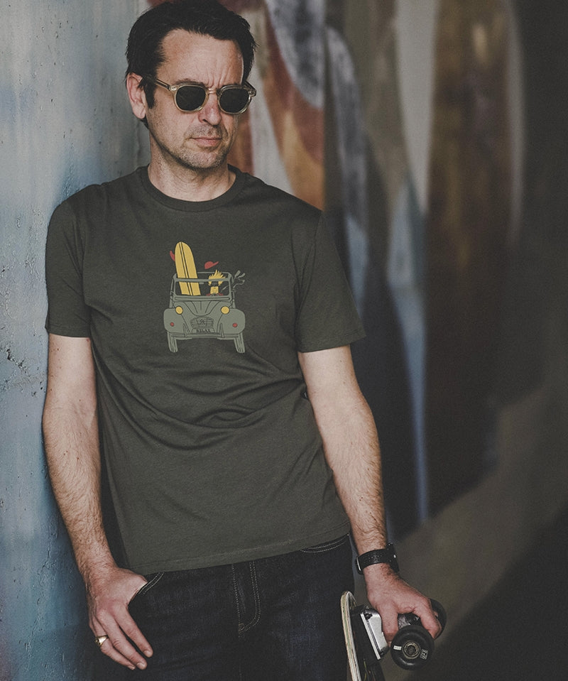 T-Shirt relax khaki homme