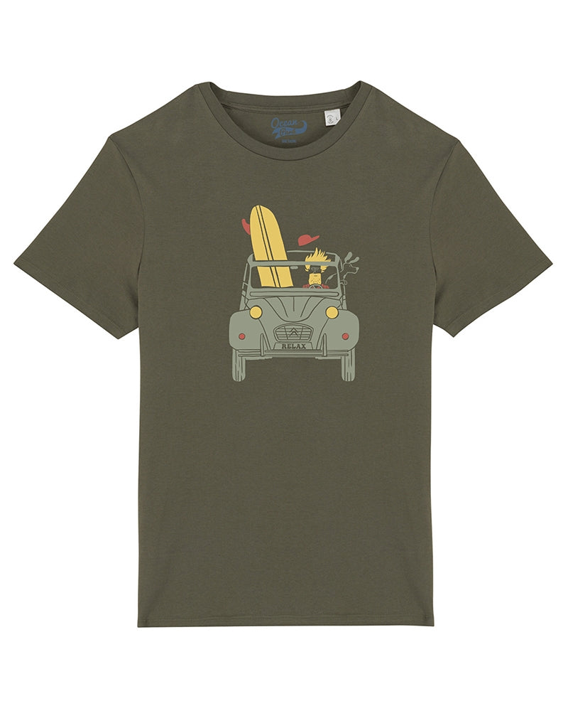 T-Shirt relax khaki homme