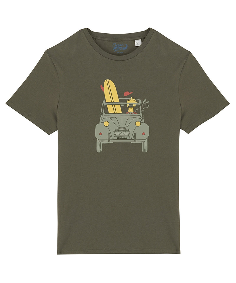 T-Shirt relax khaki homme