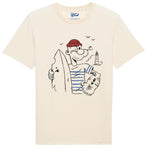 T-shirt Popeye Surfeur Beige