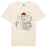 T-shirt Popeye Surfeur Beige