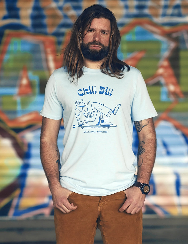 T-shirt Chill Bill homme bleu