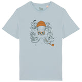 T-shirt octopus bleu clair