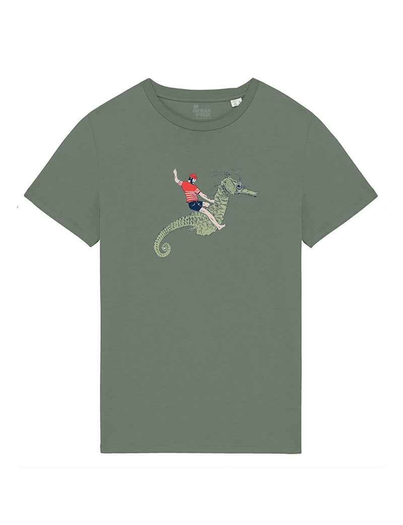 T-shirt Hippocampe Vert homme