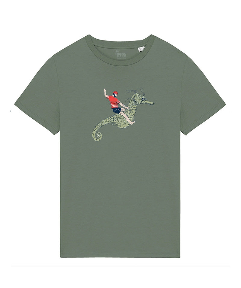 T-shirt Hippocampe Vert homme
