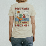 T-SHIRT LOVE WAVES NATUREL