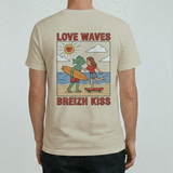 T-SHIRT LOVE WAVES NATUREL