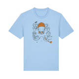 T-shirt octopus bleu clair