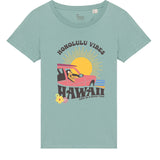 T-shirt Honolulu vert femme